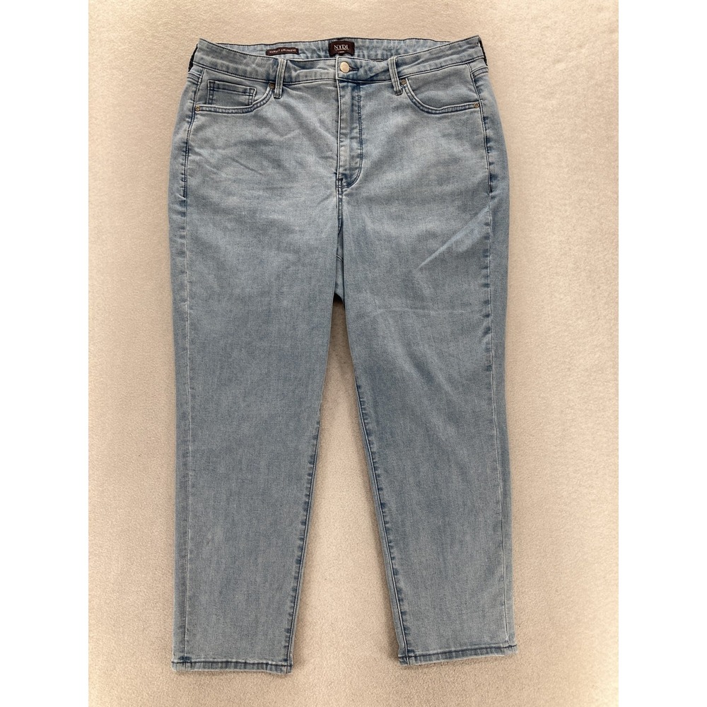 NYDJ Jeans Womens 14WP Margot Girlfriend Blue Cool Embrace Stretch Denim Comfort